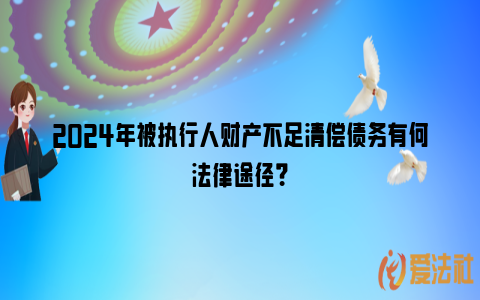 2024年被执行人财产不足清偿债务有何法律途径？_https://www.nsxn.com.cn_法律资讯_第1张