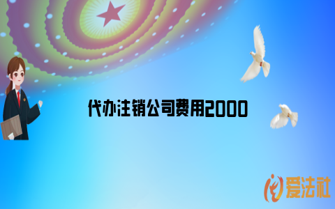 代办注销公司费用2000_https://www.nsxn.com.cn_法律行业_第1张