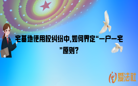 宅基地使用权纠纷中，如何界定“一户一宅”原则？_https://www.nsxn.com.cn_法律资讯_第1张